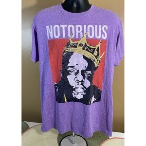 Brooklyn Mint Notorious/ Biggie Print Purple T Shirt Size L